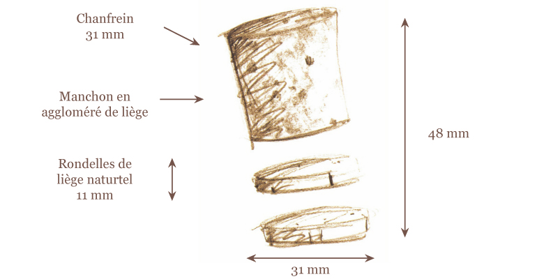 Bouchons à Champagne Agglo 2 Rondelles – 31*48 mm